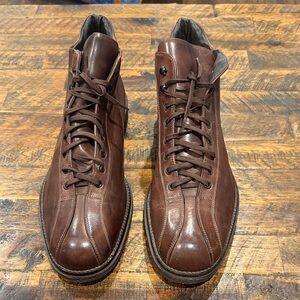 Elegant Brown Leather Men's Boots